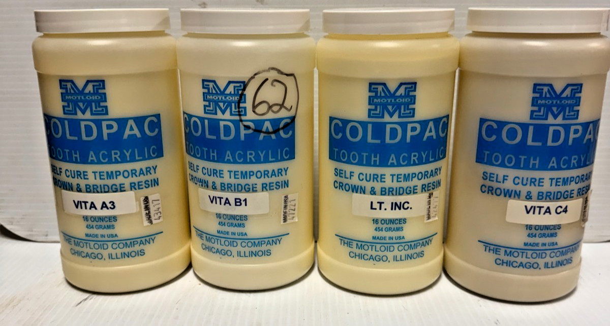 Lot of 24 assorted Dental Acrylic Powders