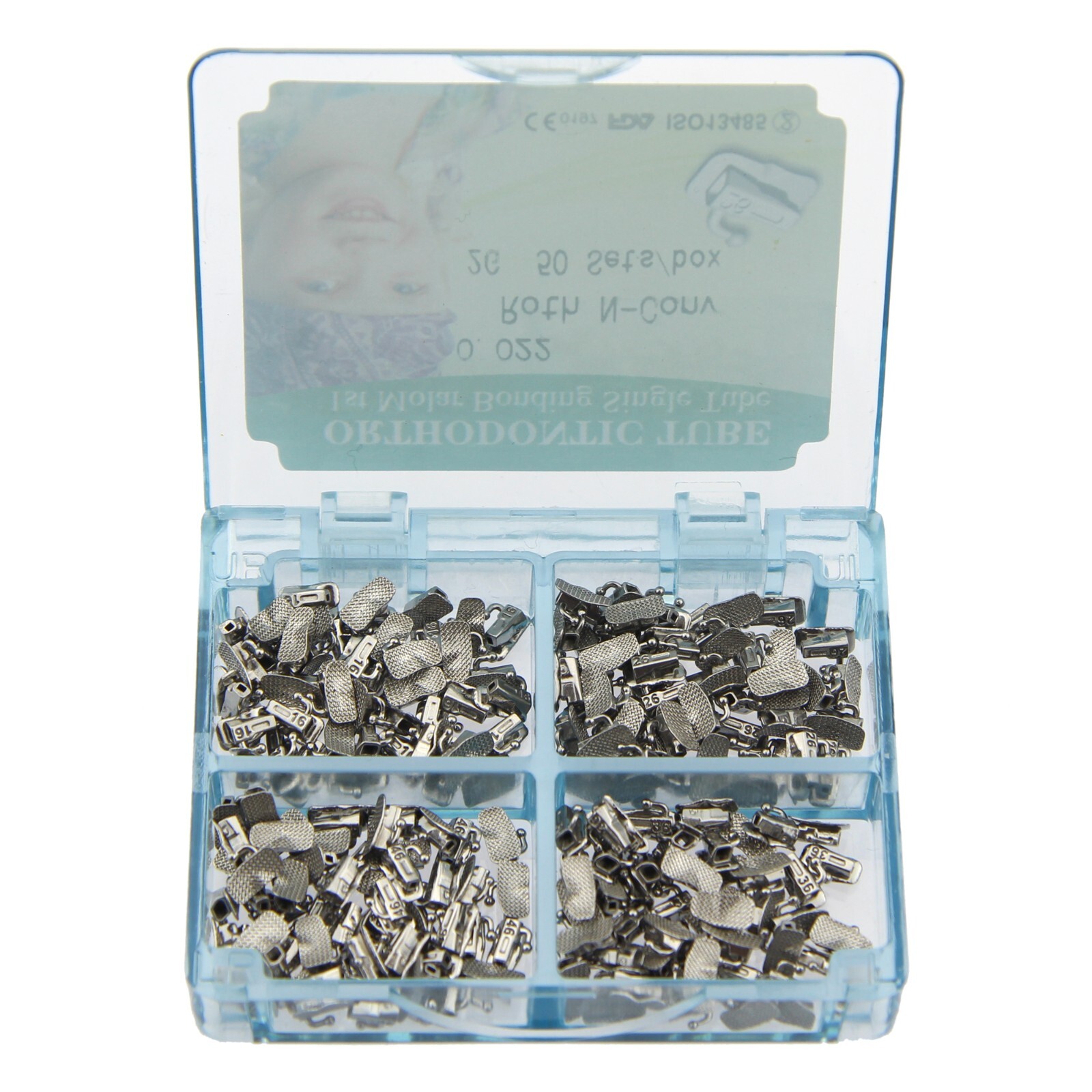 200pcs Orthodontic Buccal Tubes 1st 2nd Molar Brackets Roth tubos de ortodoncia