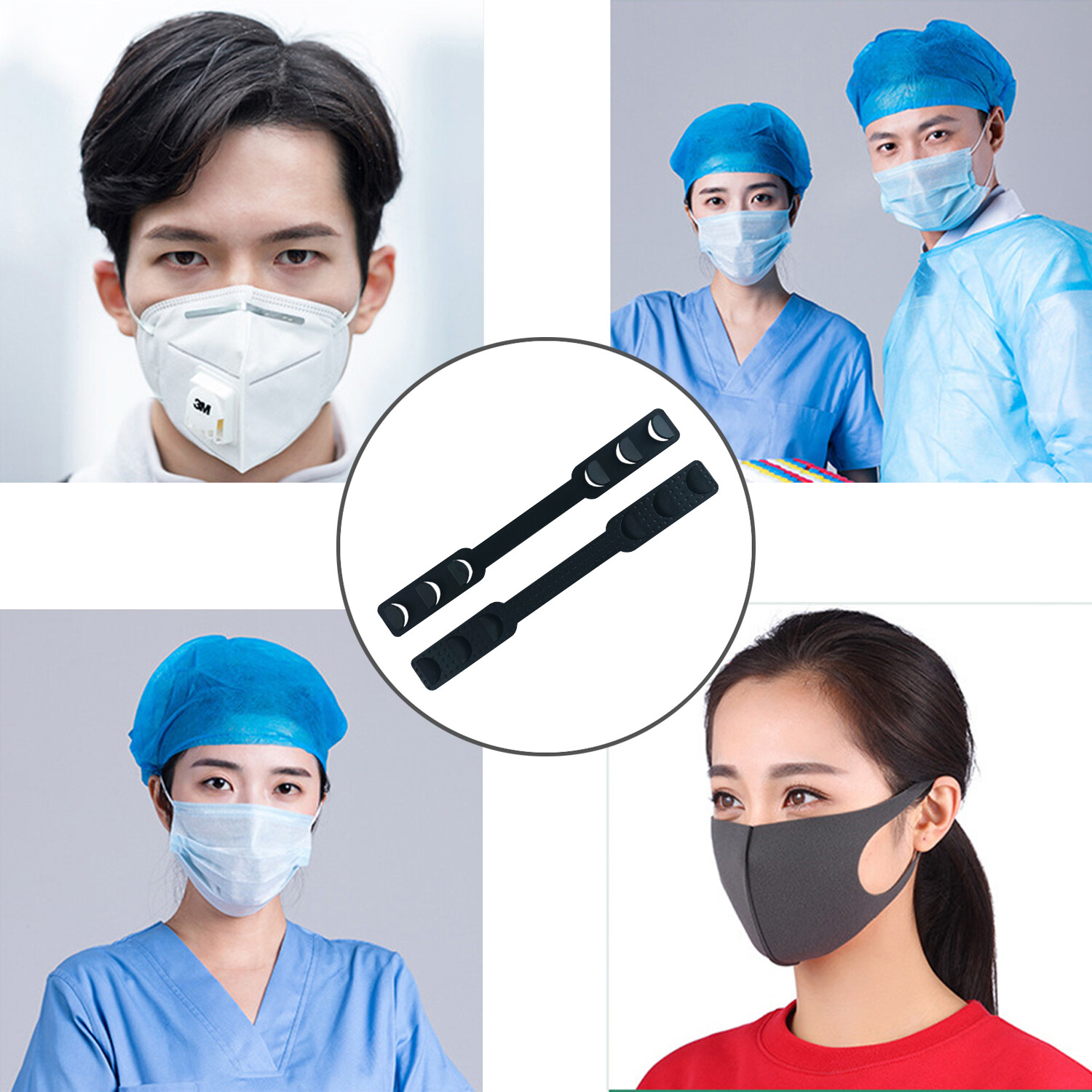 10 PCS Face Mask Ear Hook Adjustable Ear Strap Extension Mask Fixing Buckle US
