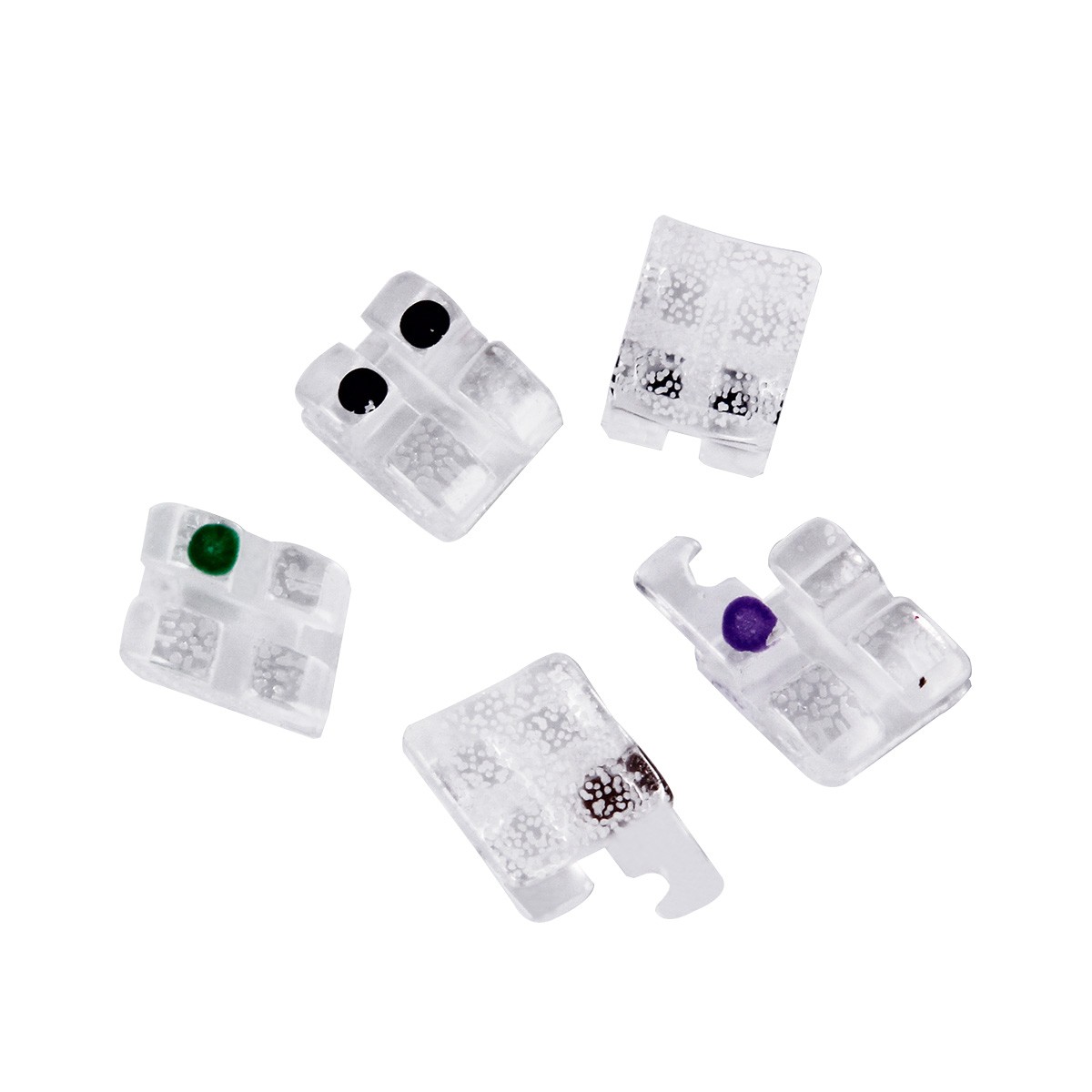 AZDENT Monocrystalline Sapphire Bracket Braces Ceramic MBT/ROTH 022 018 Hook 345