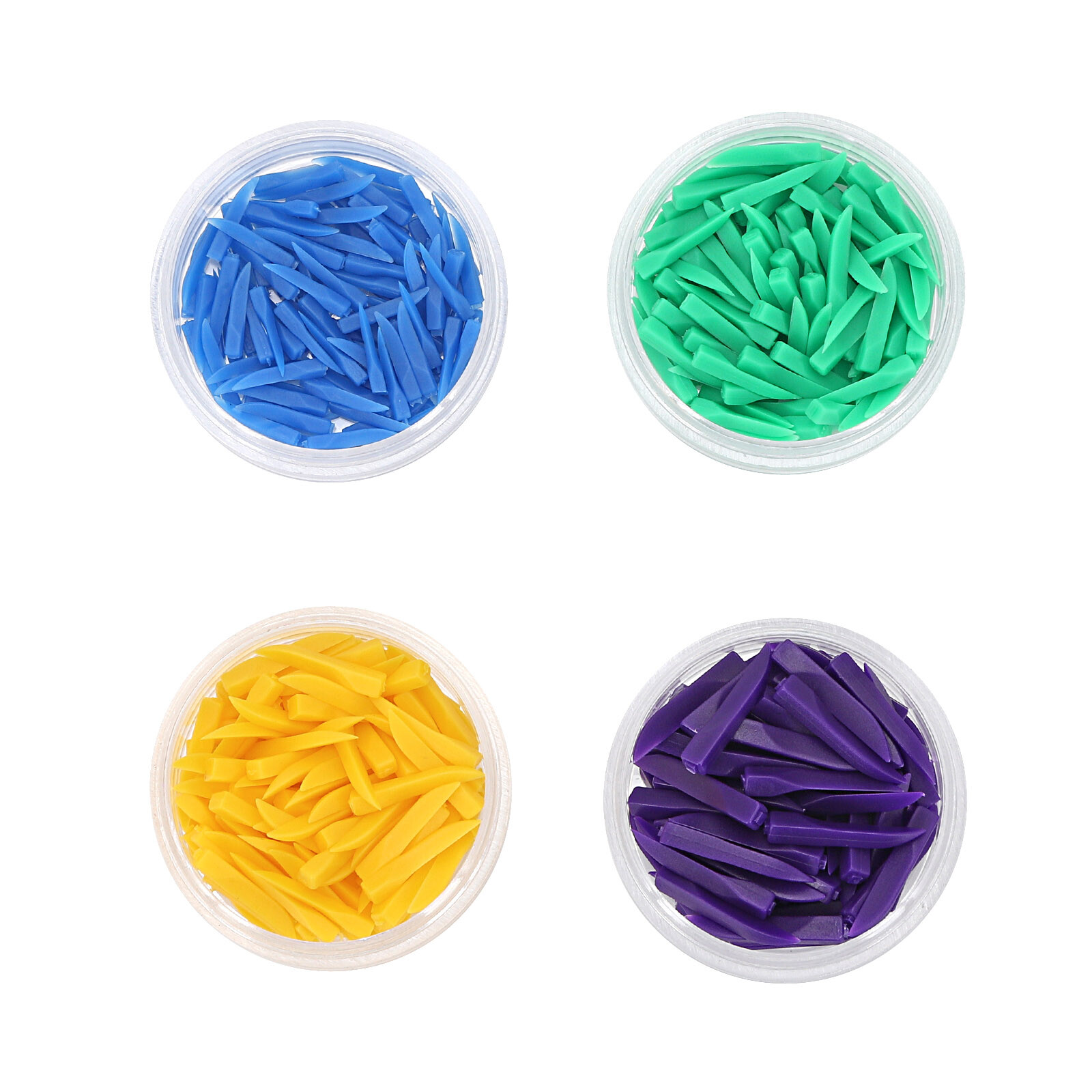 100pcs/box Disposable Dental Wedges Medical Plastic Concave Design Wedge W/ Hole
