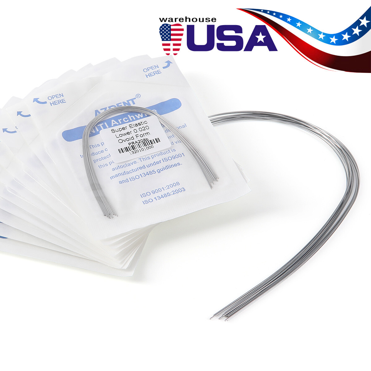 USA Dental Orthodontic Super Elastic NITI Round Arch Wires All Sizes Ovoid Form