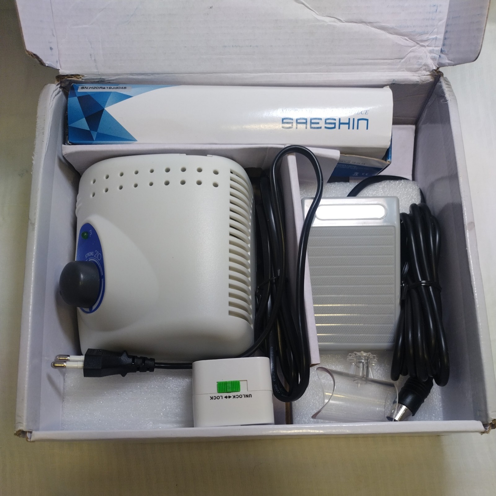 Saeshin Lab Micromotor Brush Motor Strong 210/105L (35,000 Rpm) Made in Korea