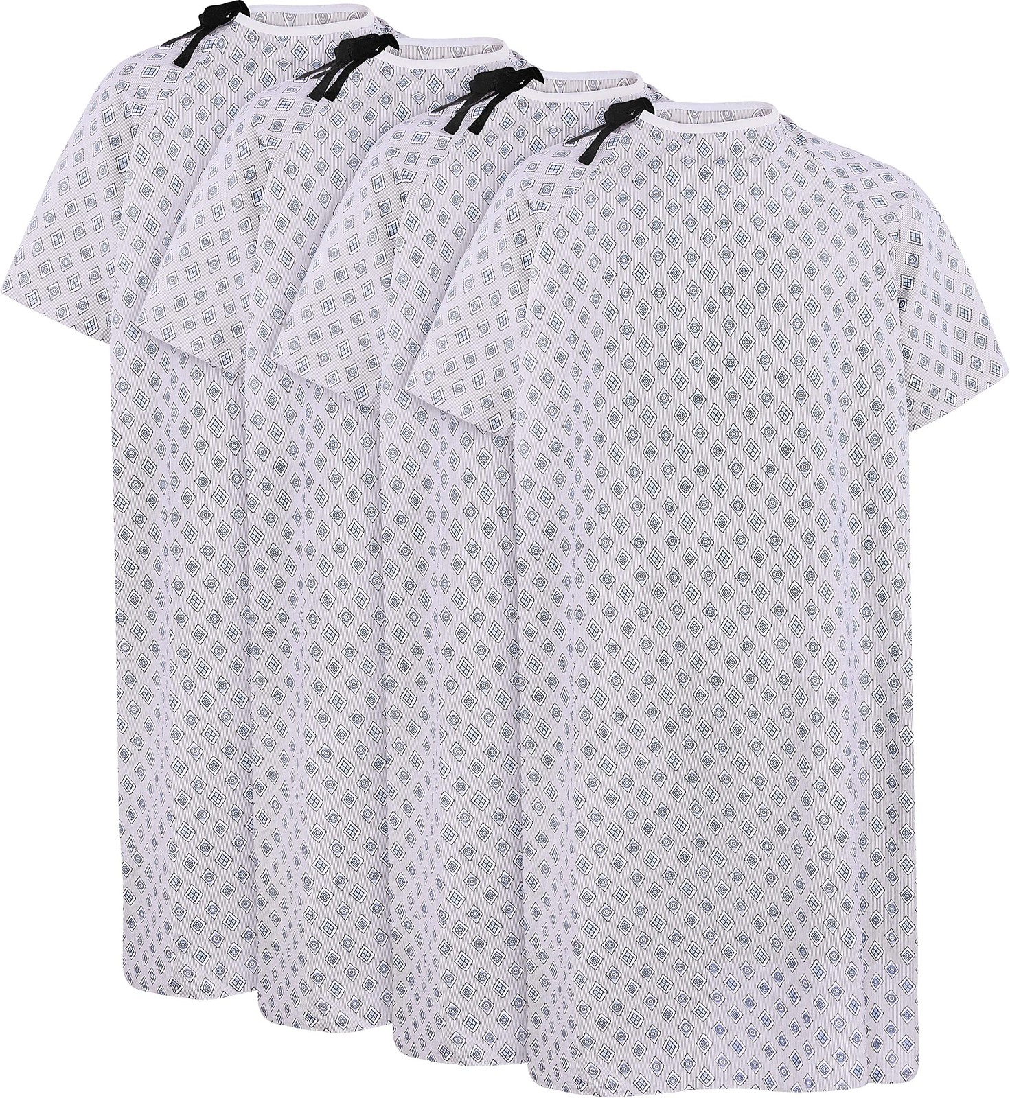 Utopia Care 4 Pack Unisex Hospital of 4, Blue Red Diamond (Pack 4)