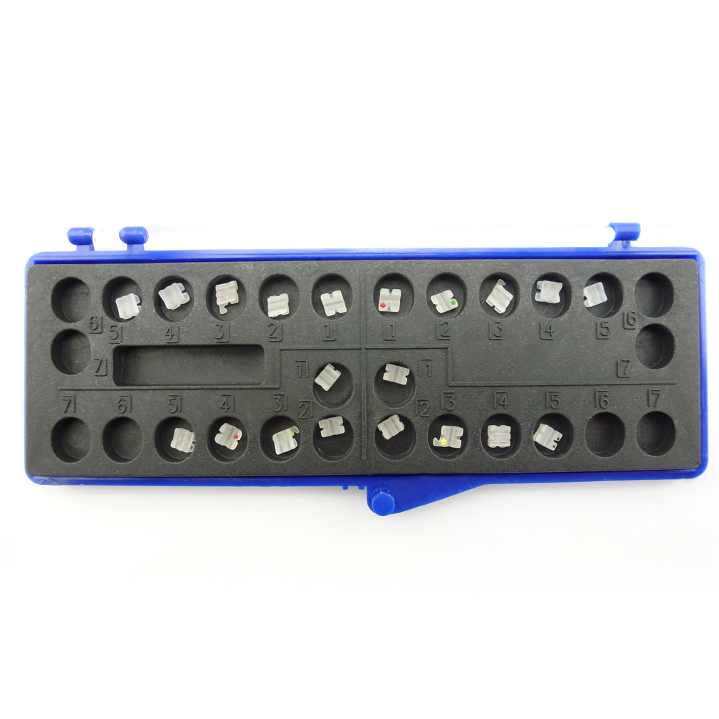 Dental Orthodontic Ceramic Bracket Brace Mini Roth/MBT .022 /3-4-5 Hooks Brace