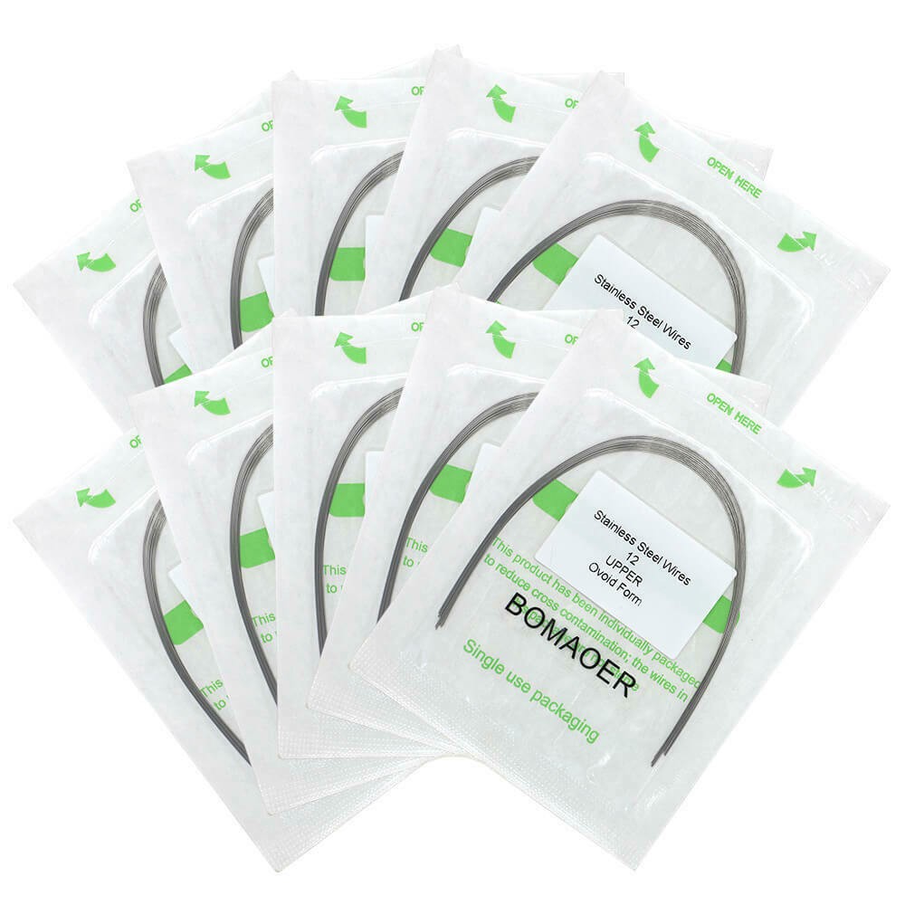 5 Packs Dental Orthodontic Staineless Steel Round Arch Wire Ovoid Form 012 Upper