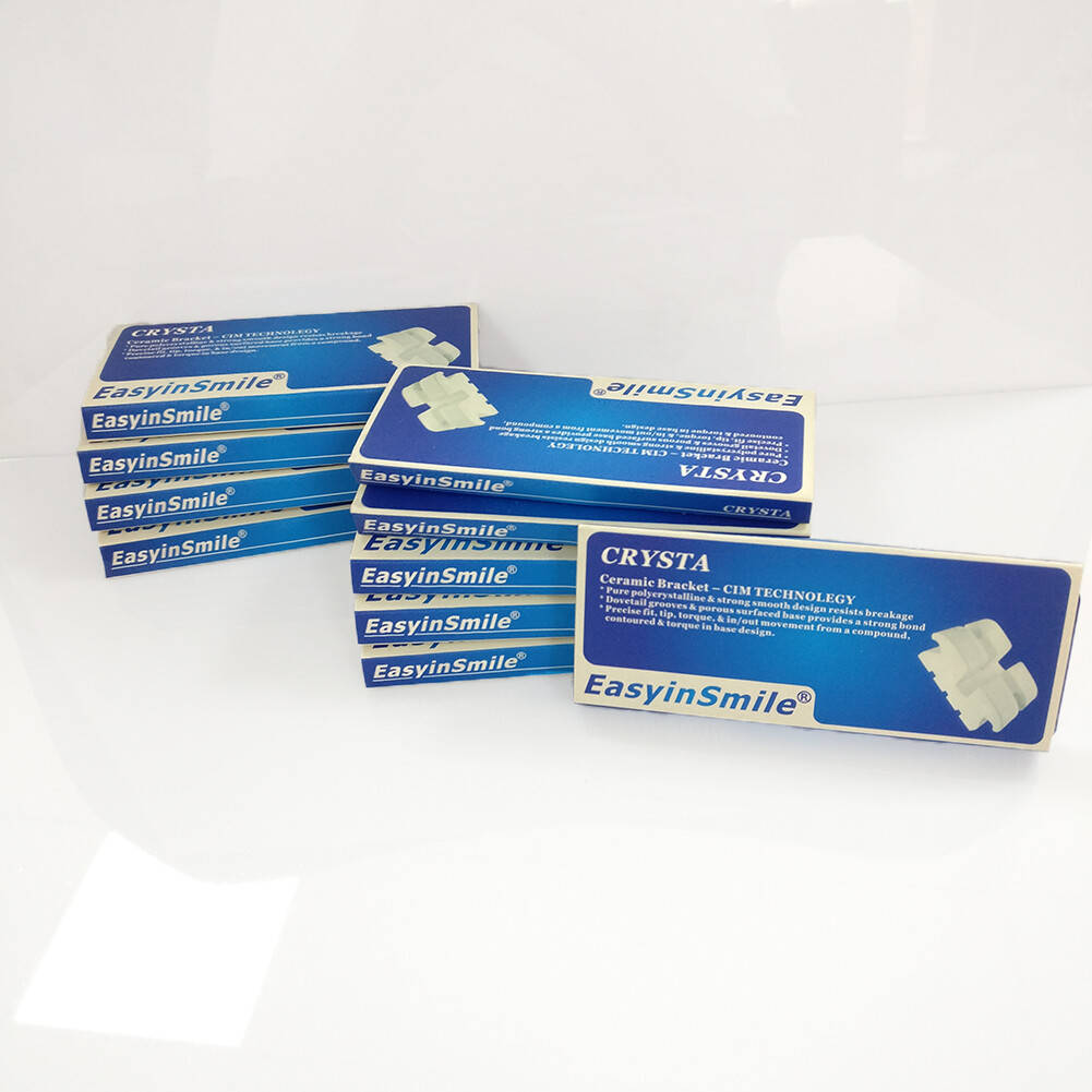 10packs Dental Orthodontic Ceramic Bracket Clear Braces Roth 345 with Hook 022