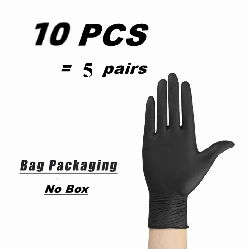 Black Nitrile Disposable Gloves , Latex & Powder Free.