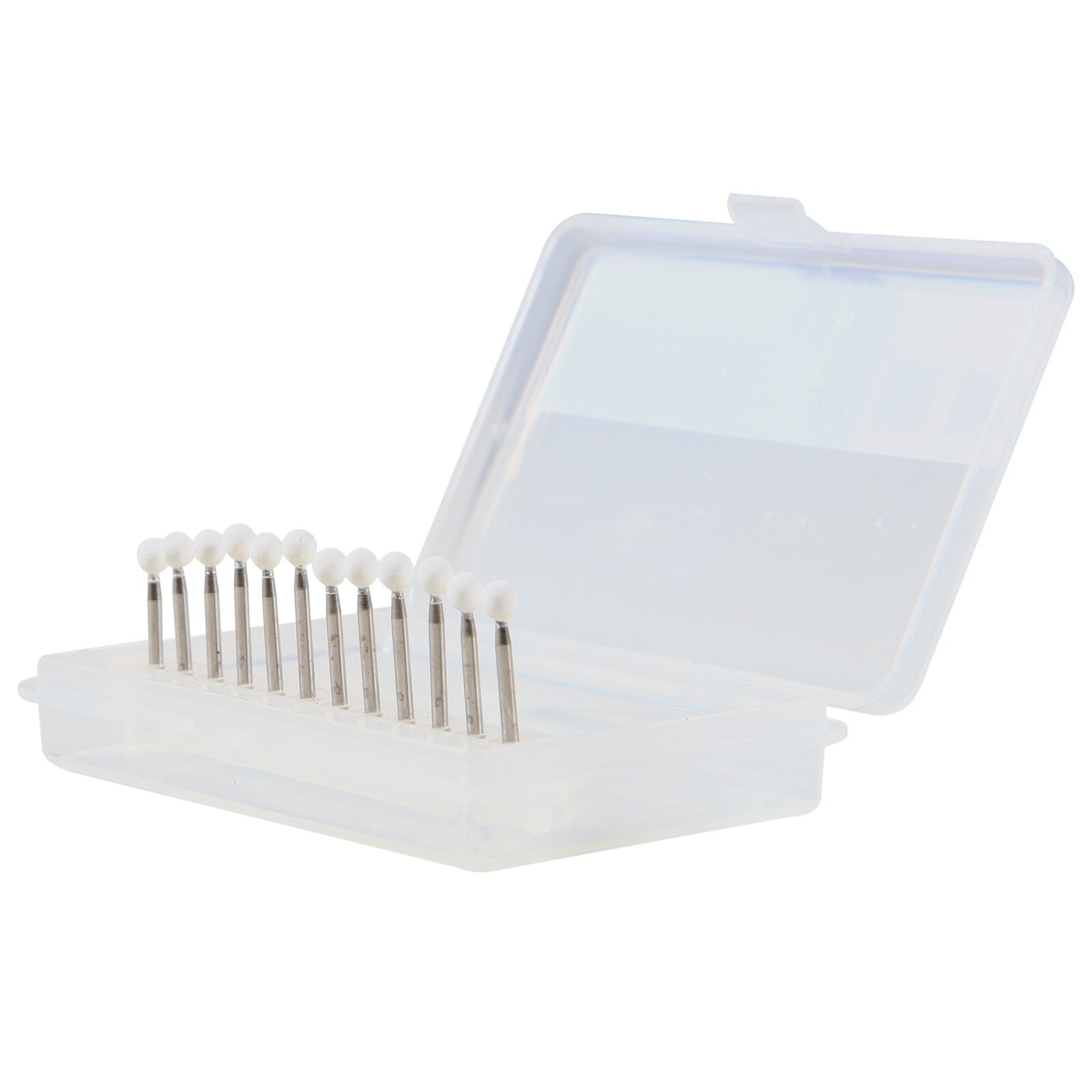 Dental White Stone Round Mounted Polishing Burs- FG 12/pks Abrasion Point Bur MD