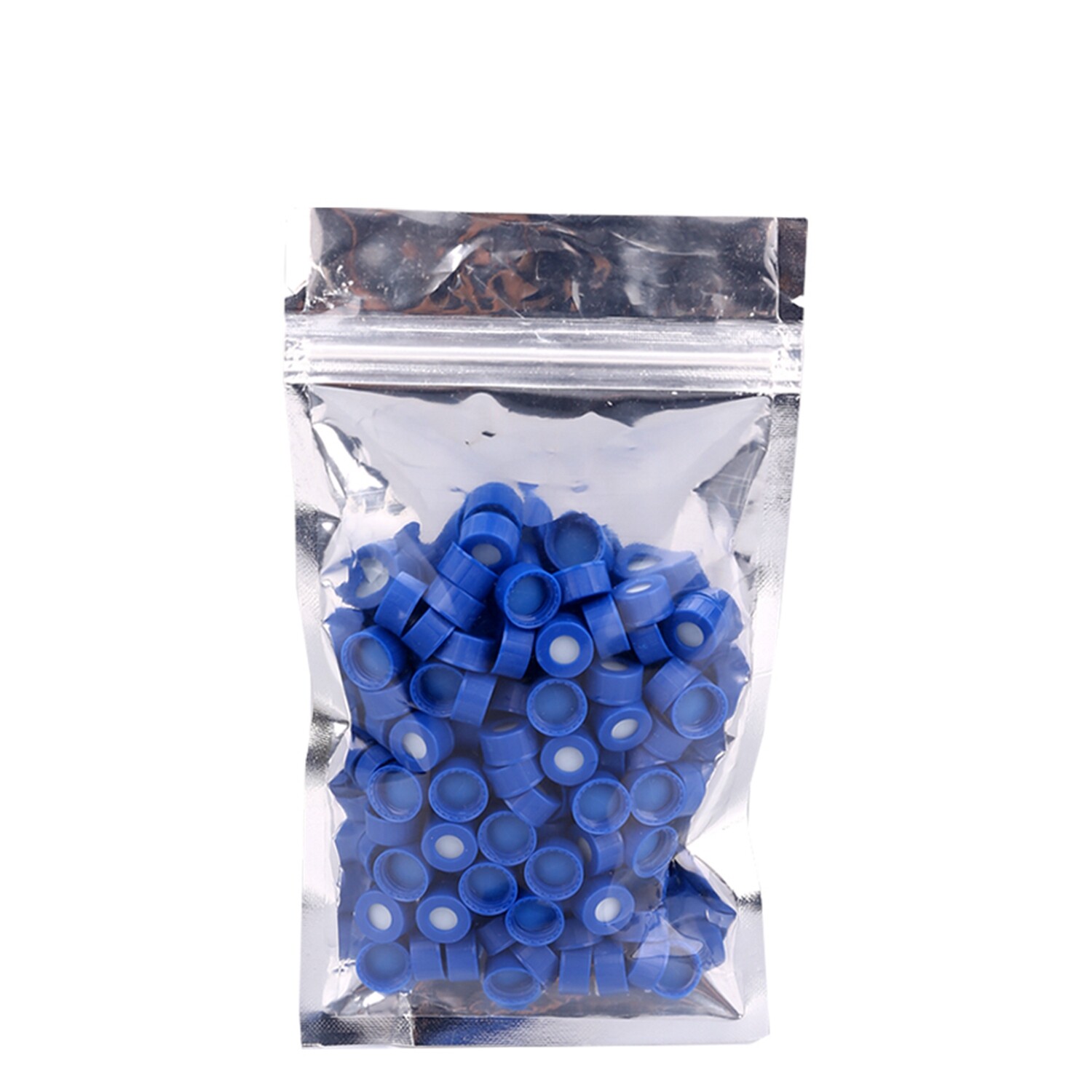 1000pcs 9mm Thread Capa Blue PTFE&White Silicone Pre-Slit for 9-425 2ml GC Vials