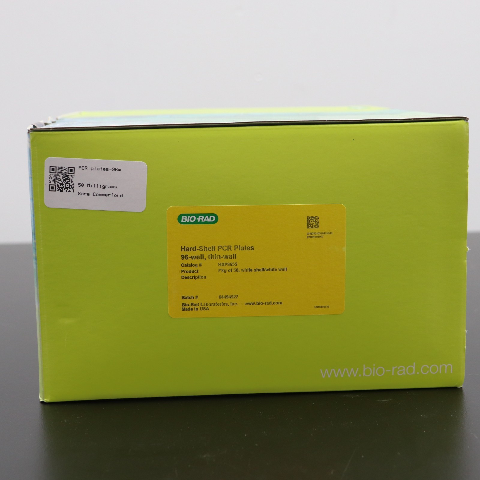 Bio Rad Cat No HSP9655 Hard Shell PCR Plates 96 Well Thin Wall