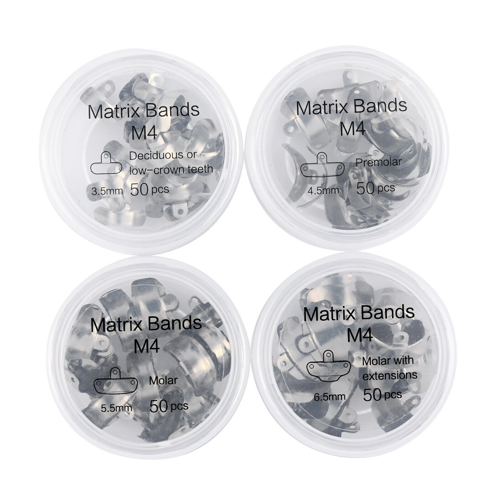 Dental M4 Matrix Bands Ring Sectional Matrice Clamp Fit Garrison Palodent V3