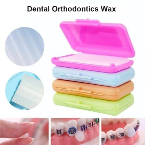 100 Packs Dental Orthodontics Ortho Wax Braces Gum Irritation 10 Fruit Scents