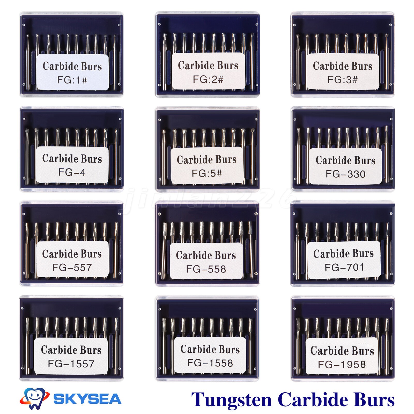 10pcs Dental Trimming Finishing Carbide Burs FG # Friction Grip Fit High Speed