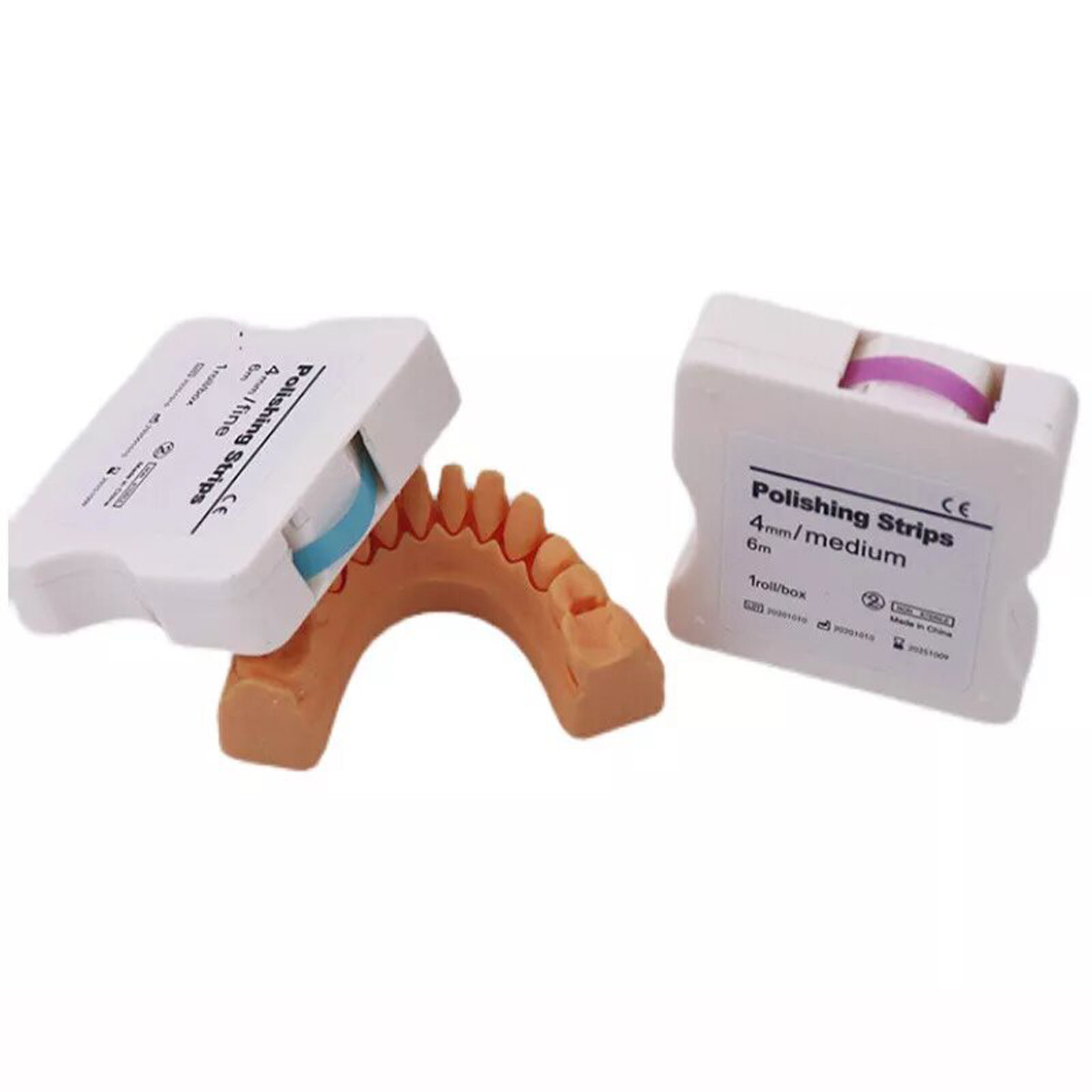 Fine/Medium Grit Resin Polishing Strips File Kit, 4mm x 6M, Dental Sanding Teeth