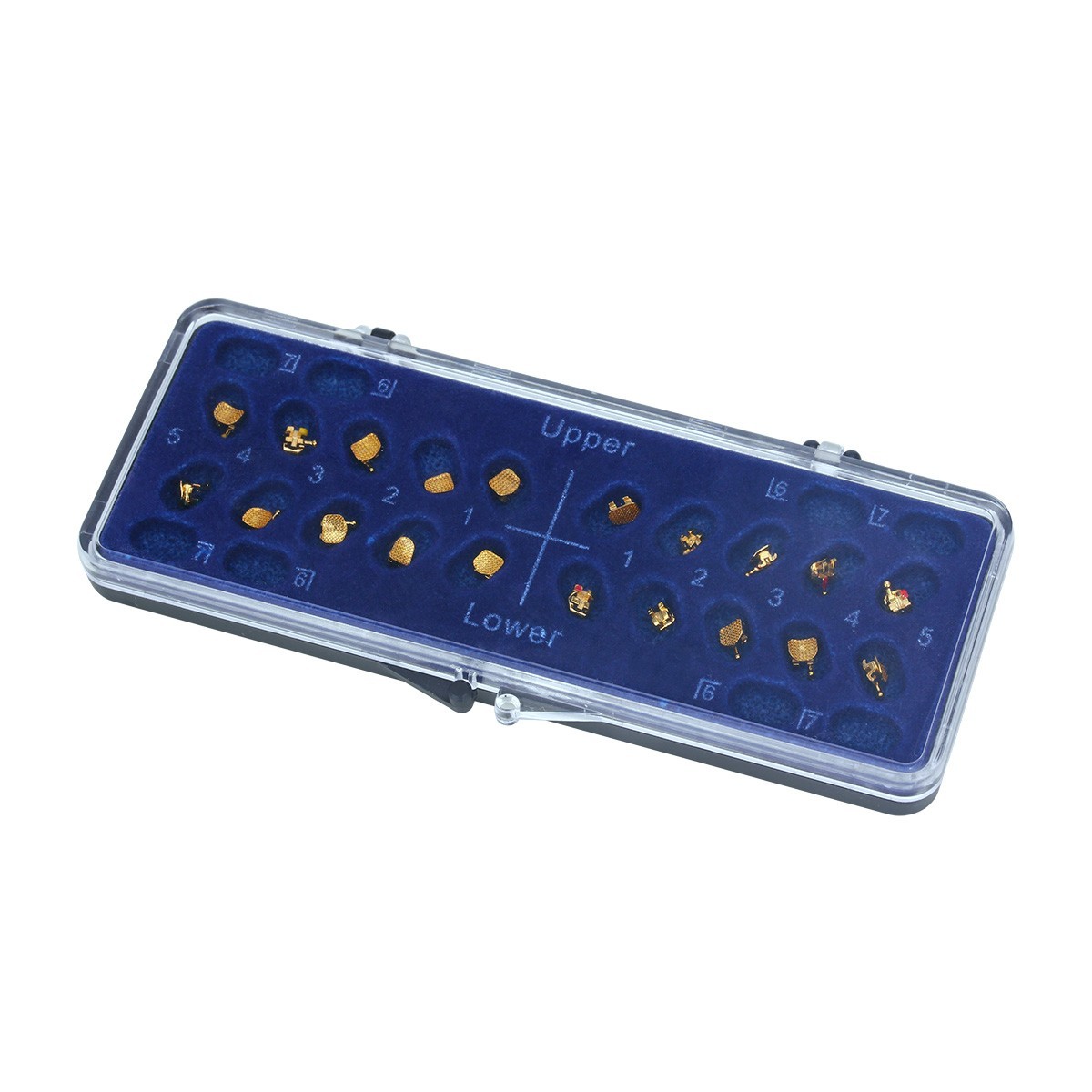Dental Orthodontic Gold Brackets Mini Roth 022 Hooks 345 Brace AZDENT
