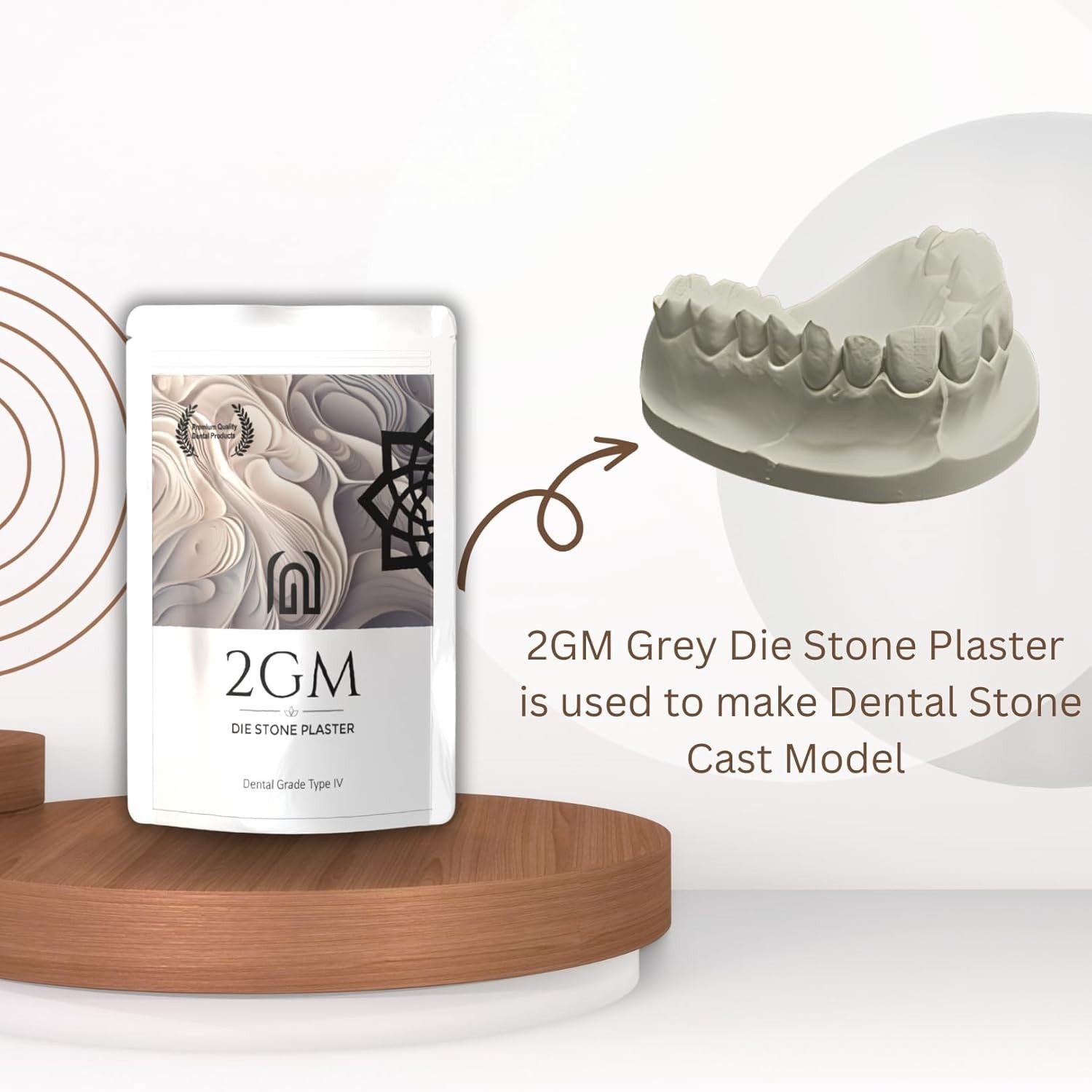 Dental Die Stone Plaster 1Kg Type IV Grey for Casting Models and Labs