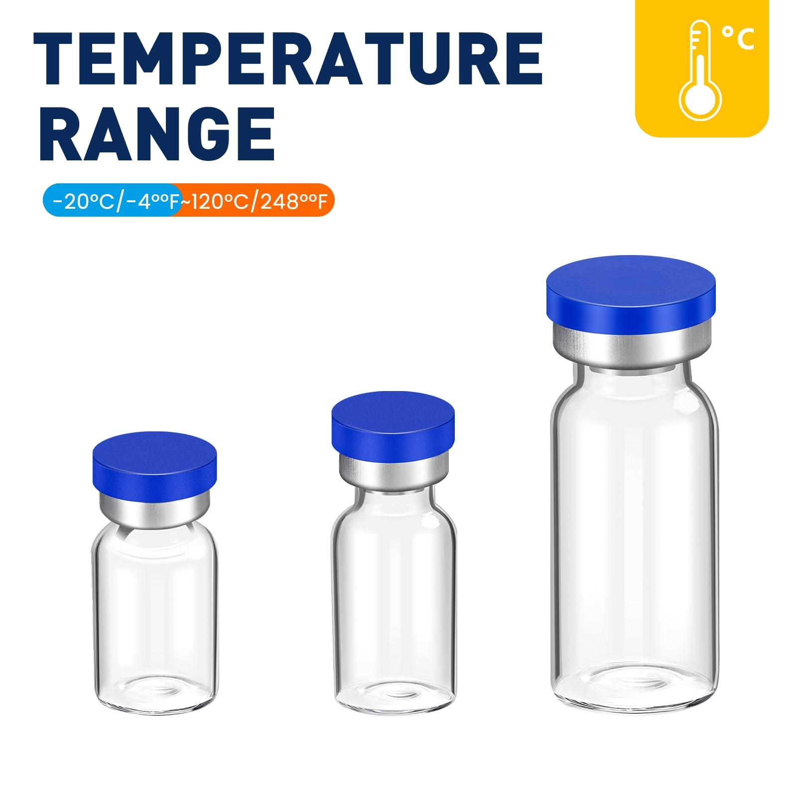 10ml Sterile Vials with Self Healing Injection Port and Sealing Cap, 10ML