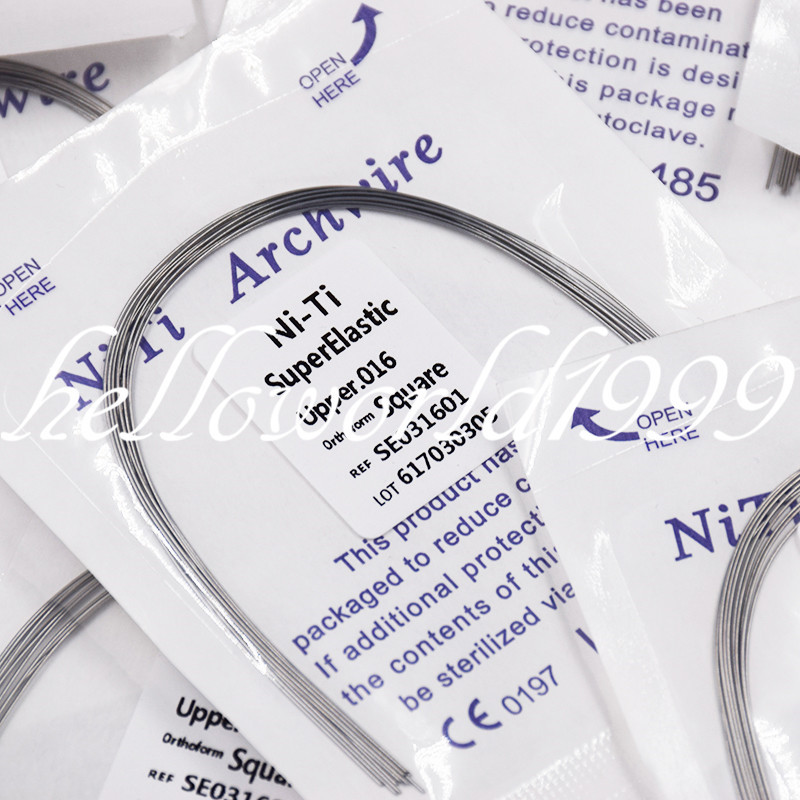 100 Packs Super Elastic Arch Wire Niti Round Ovoid Natural Square 30 Types Opt