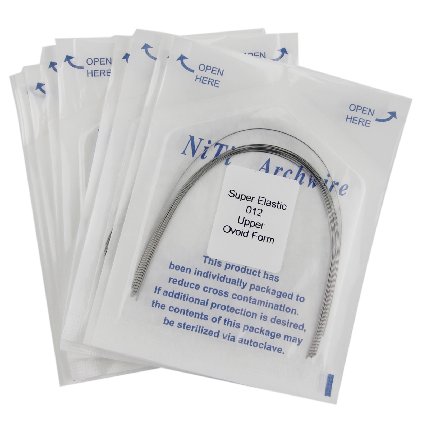 Dental Orthodontic Niti Arch Wires Ovoid Form Round Upper Lower 014 016 018 012