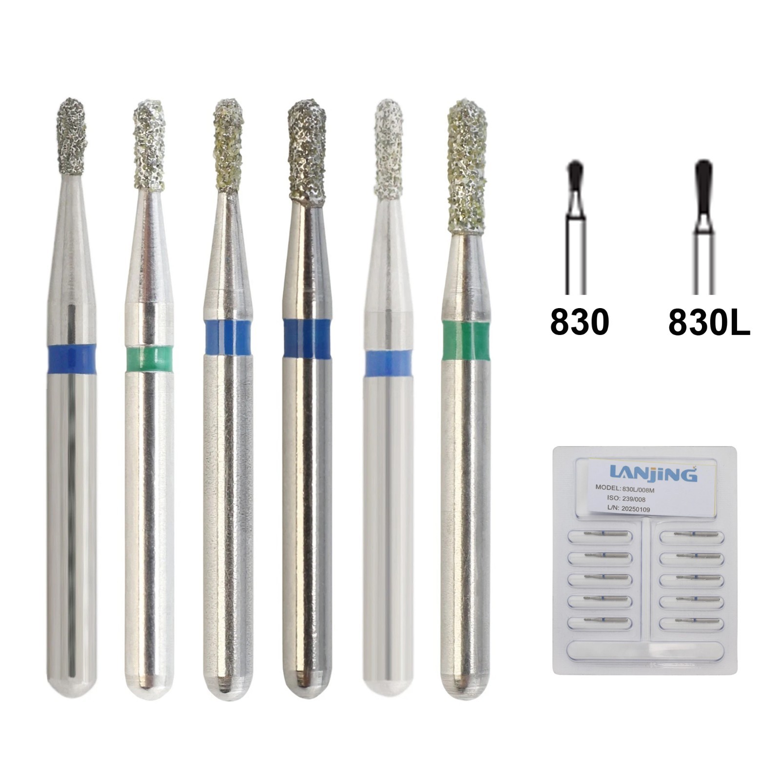 Wave Dental Carbide Bur FG Diamond Burs Football Pear Round End Taper High Speed