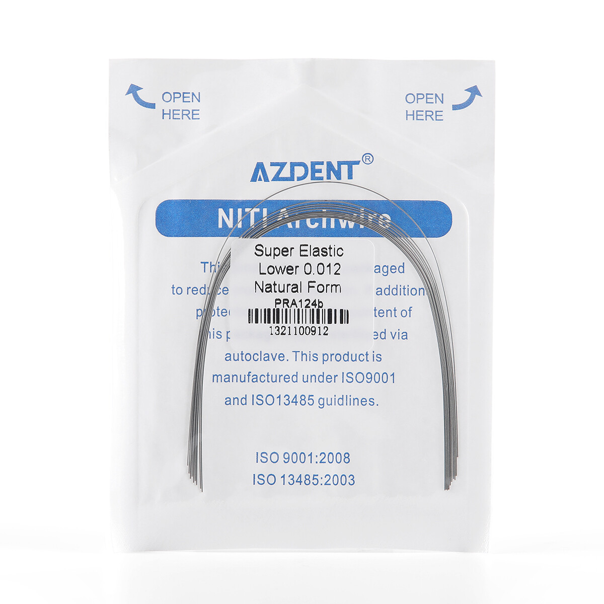 10Pcs/Pack Dental Orthodontic Super Elastic NITI Round Arch Wires Natural Form