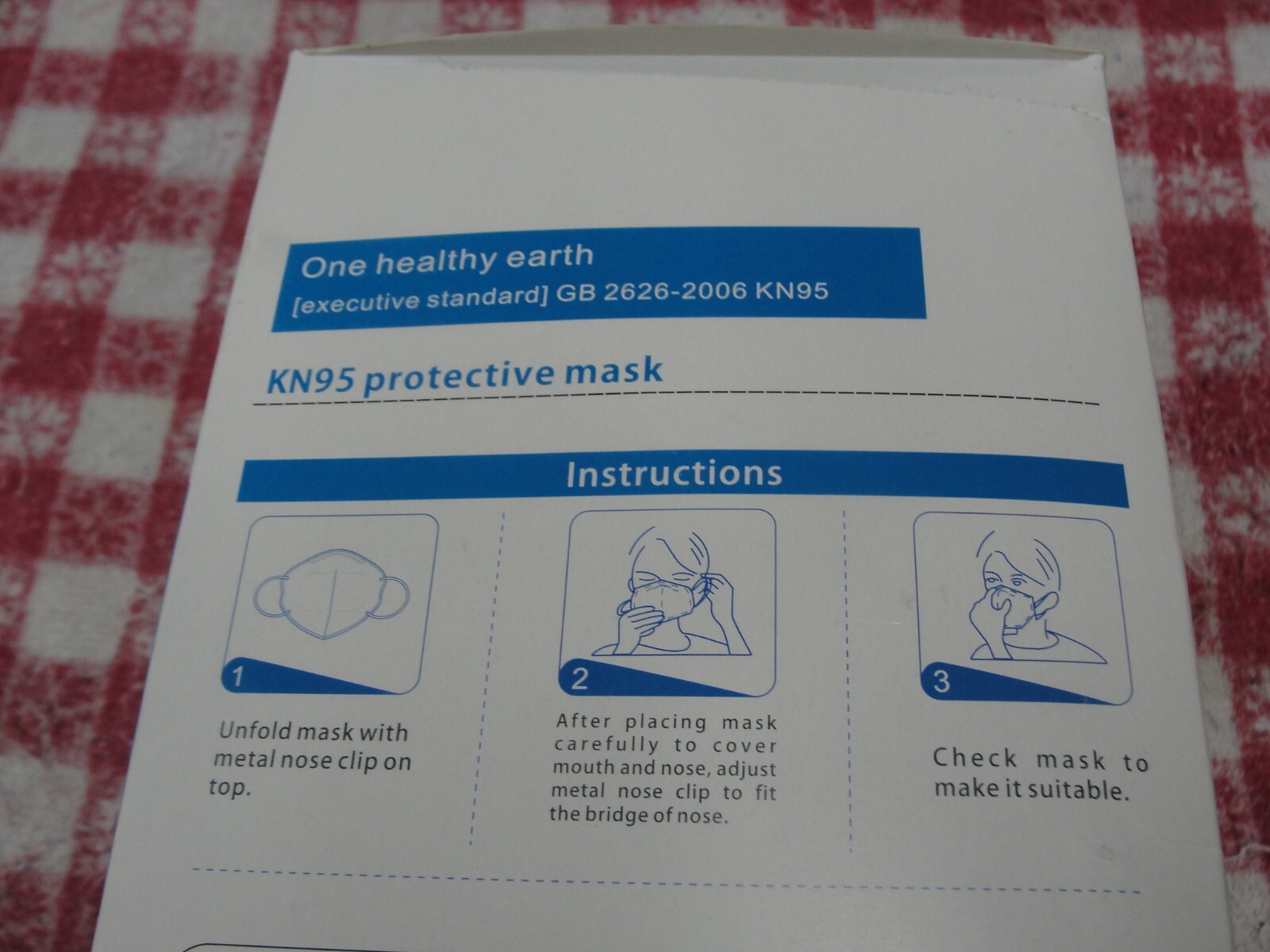 (50) Pieces BKJ White KN95 Protective Face Mask Disposable Respirator PFE 95%