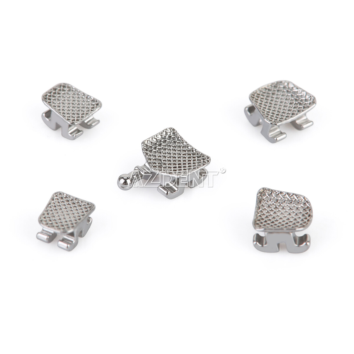 AZDENT Dental Ortodontic Bracket Metal Brackets 20Pcs/pack Mini MBT 022 & 3 Hook