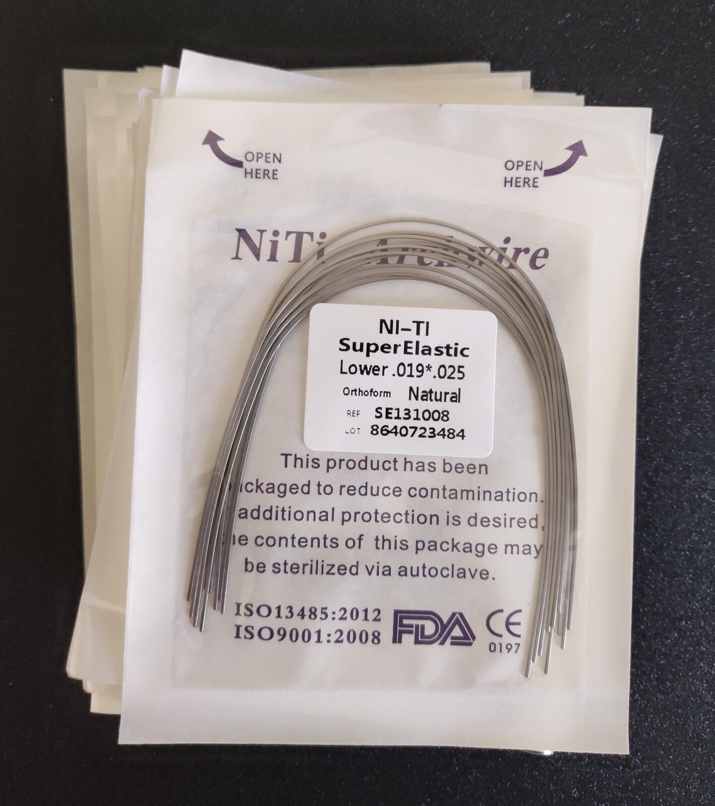 10pcs/Pack Dental Orthodontic Super Elastic Niti Arch Wire Rectangular Nature