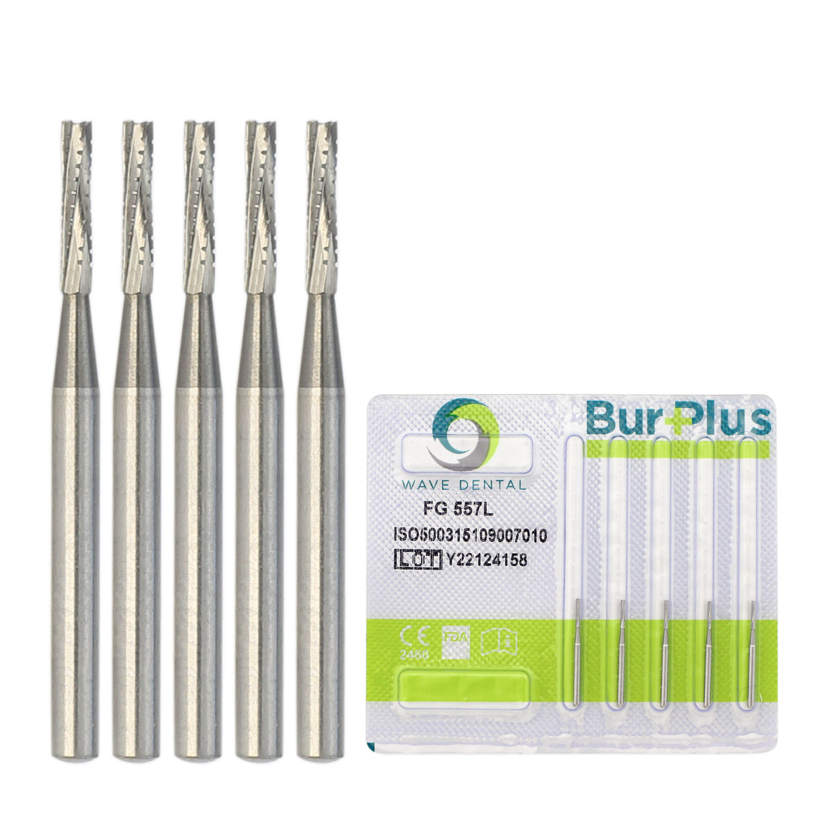 WAVE Dental Carbide Burs Straight Flat End Bur FG 56 57 555 557L Friction Grip