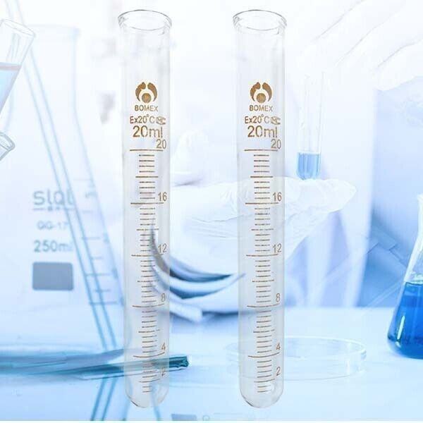 Physical laboratory test tube Borosilicate Glassware 3-10pcs organic 5-100ml