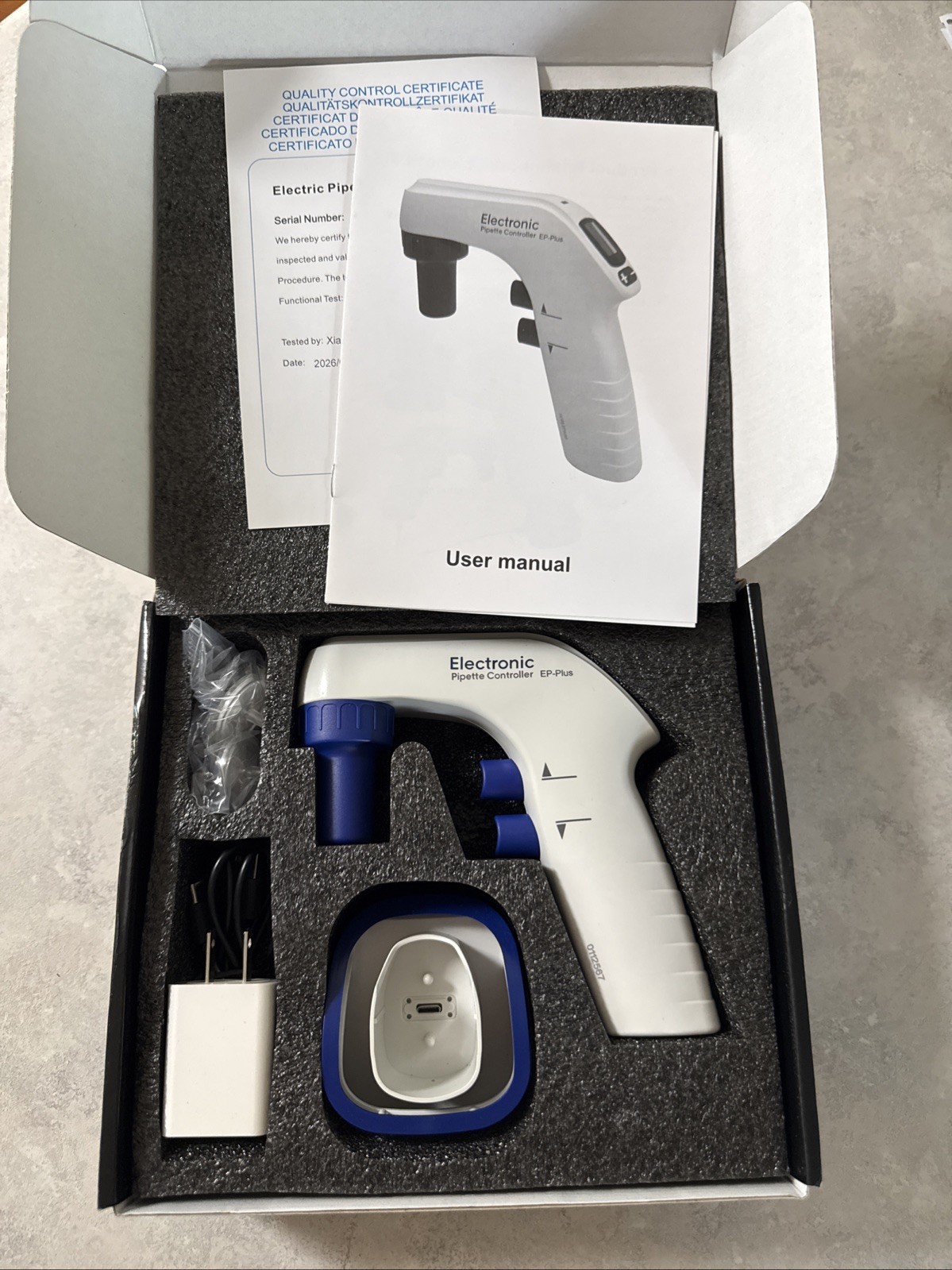 Electronic Pipette Controller 0.1-100ml Adjustable Speed Lab Liquid Transfer