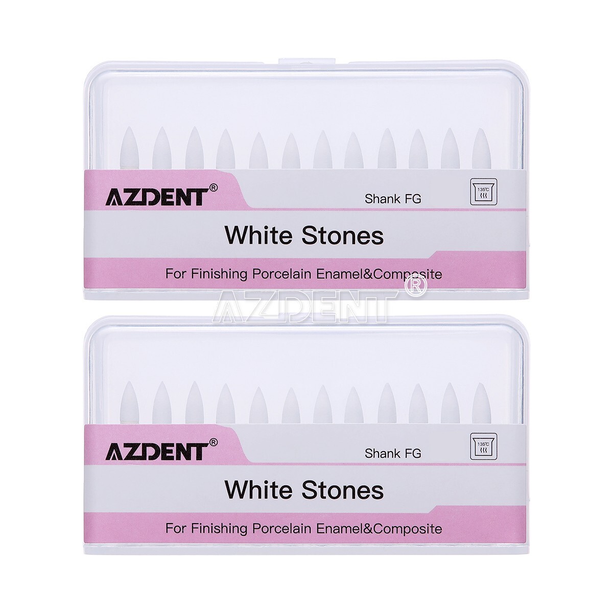 12Pcs Dental Flame White Stone Polishing FG Burs Point Bur 12/pk Abrasion FL2