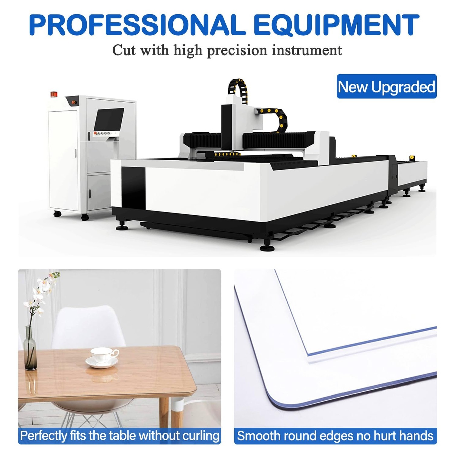 Upgraded Clear Table Protector Plastic Table Cloths Office Desk Protector Mat…