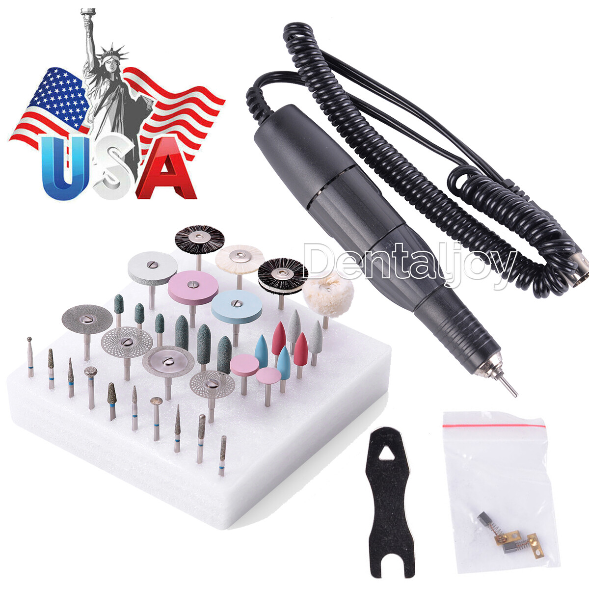 Marathon Dental Lab Electric Micromotor Polishing 35K rpm Handpiece /Polish Bur