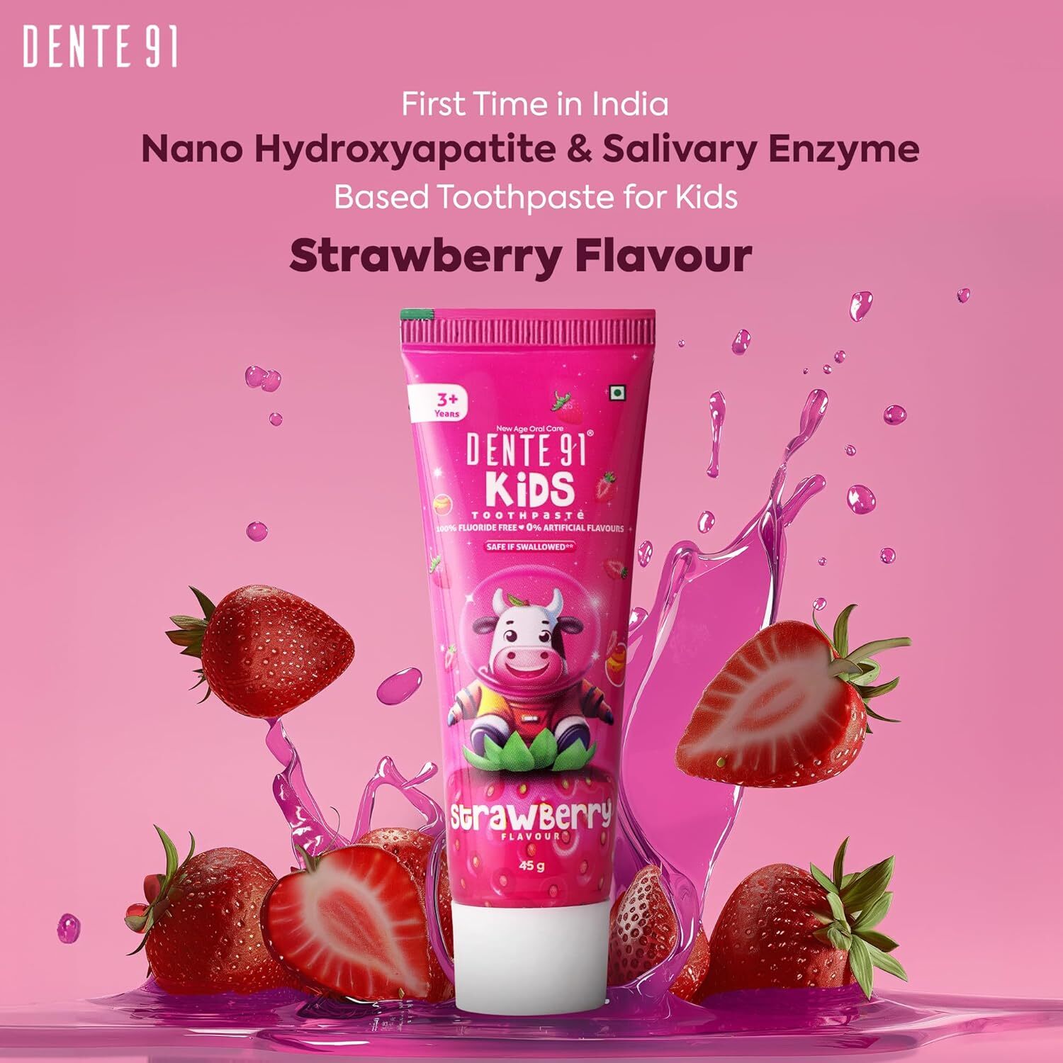 Kids Toothpaste, Protects against dental caries & Hypersensitivity, 45g, Dente91
