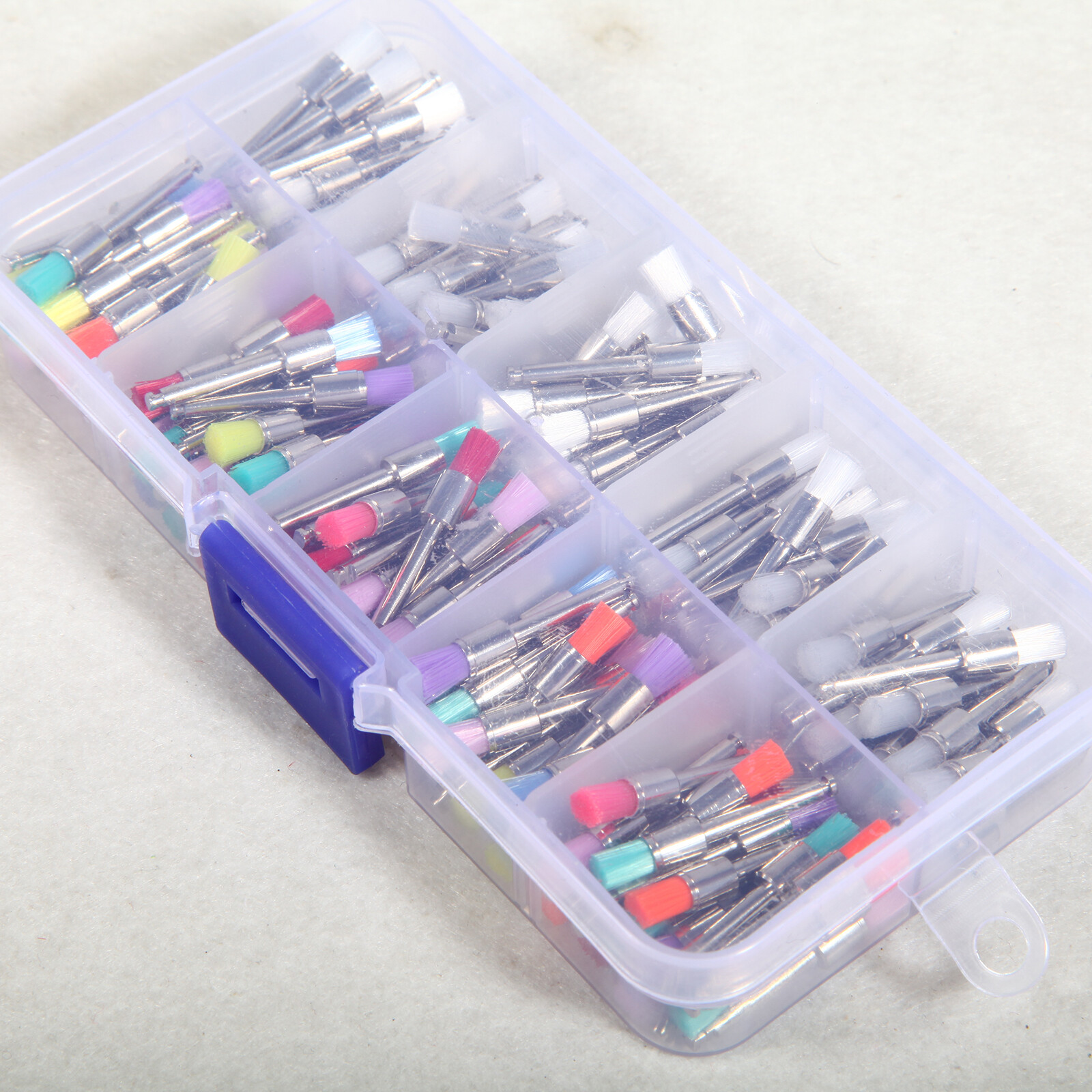 200pcs US Mixed Dental latch type prophy polishing brush flat tapered Brushes ty