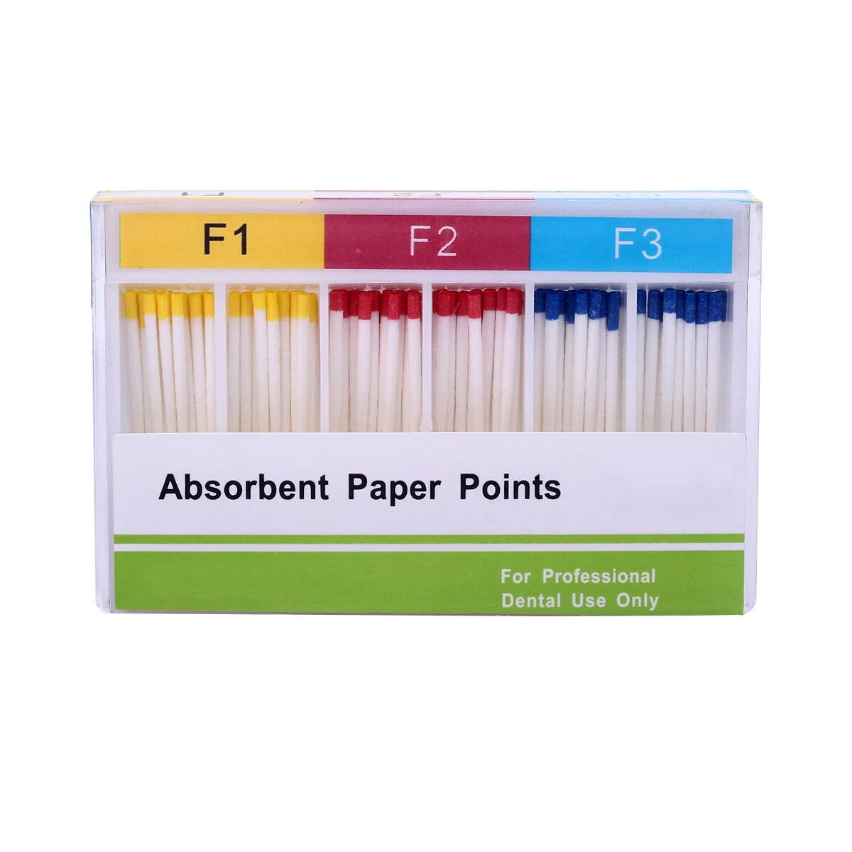 1-100 Dental Endo Root Canal Absorbent Paper Points Taper Obturating Point F1-F3