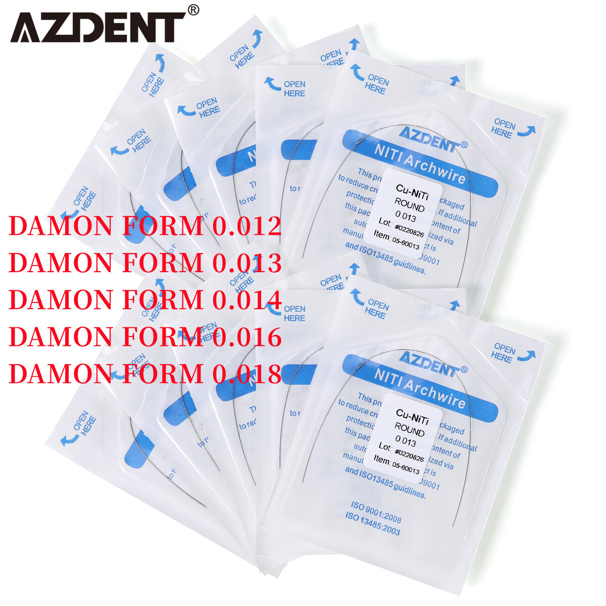 AZDENT Dental Orthodontic Super Elastic Arch Wires Copper Cu-NiTi ROUND
