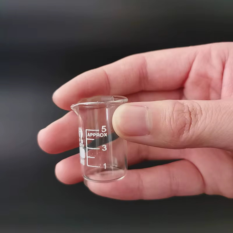 1Set Low Form Glass Beaker 5 10 25 50 100ml Borosilicate Measuring Lab Glassware