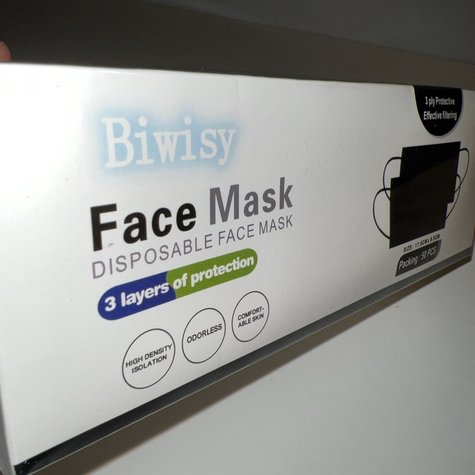 50/100Pcs Black KN95 Face Mask 3 Layer BFE 95% Disposable Respirator USA Seller