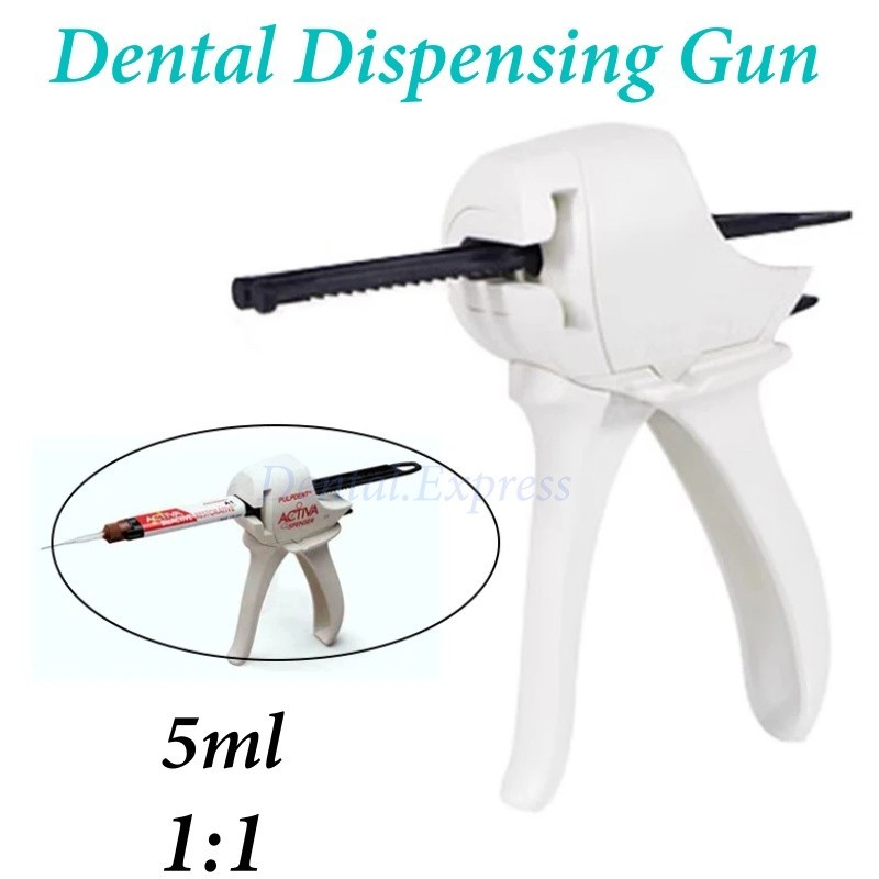 Dental Activa Spenser Type Dispenser Gun For Automix Syringes 5ml 1:1 Cement Gun