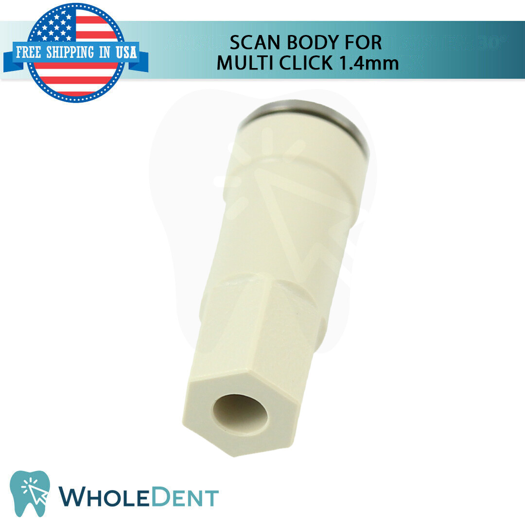 1X Cad/Cam Peek Body Scan L 7.0mm1.0mm13.0mm For Multi Unit 1.4mm Abutment