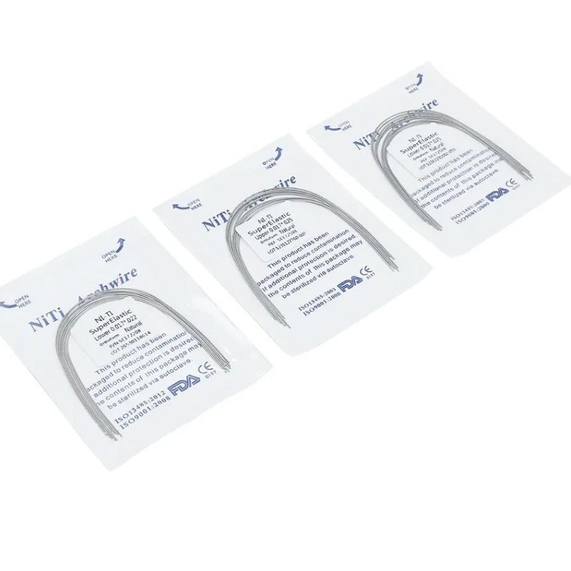 Dental Orthodontic Arch Wire Super Elastic NITI Round Rectangular Natural Form