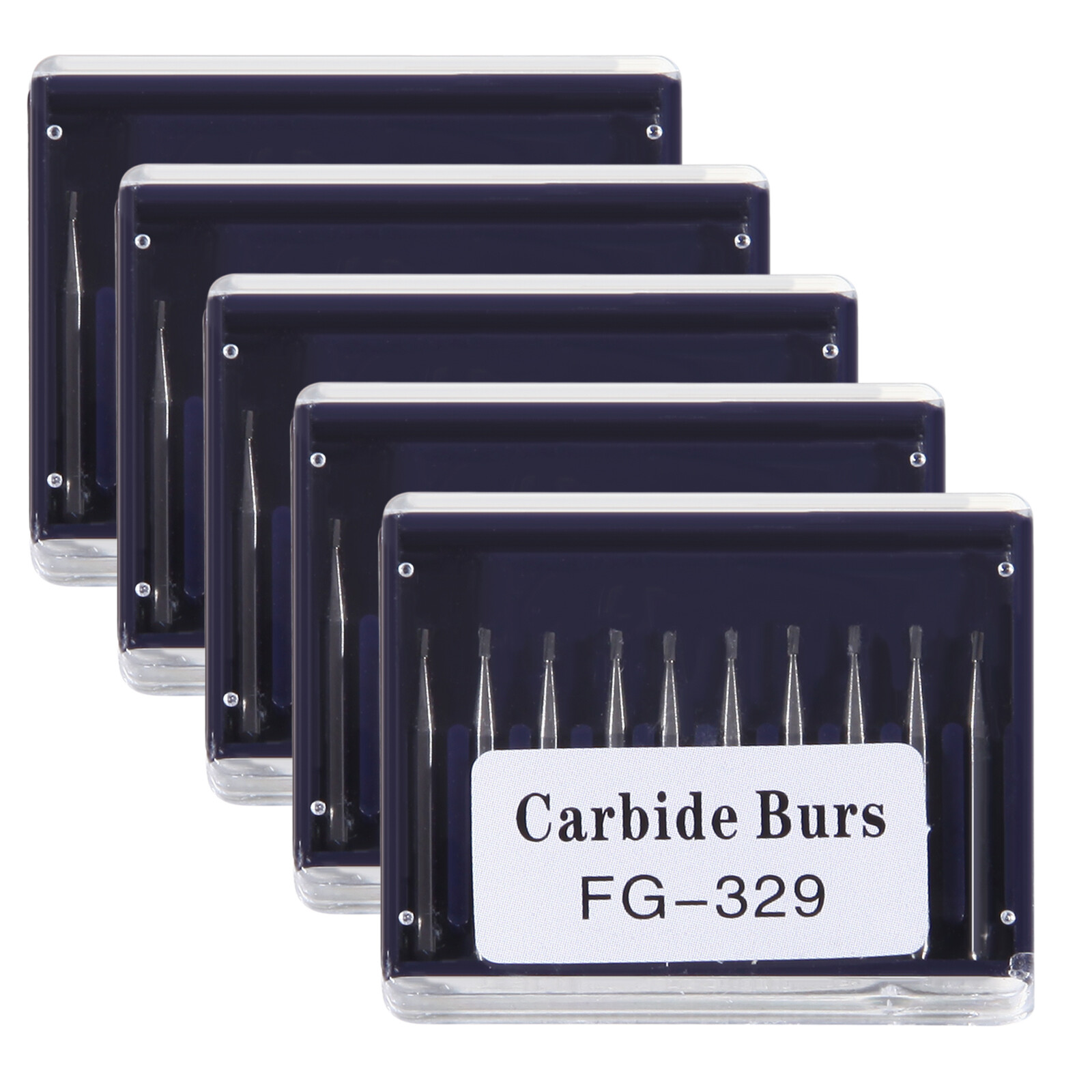 5 packs Dental Pear-shaped Tungsten Steel Carbide Burs FG 329 for High Speed ty
