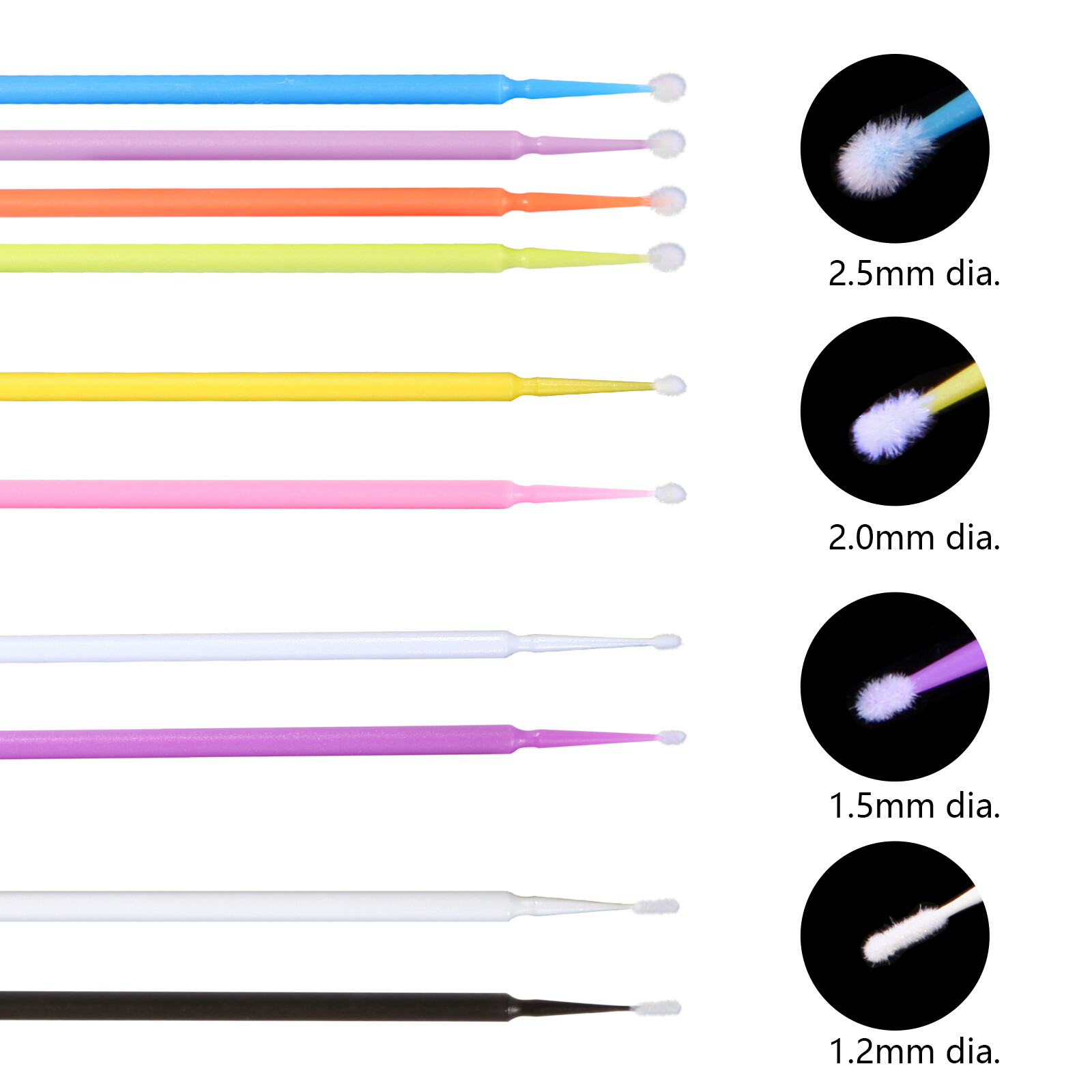 100*Dental Disposable Makeup Micro Applicator Brush Eyelash Extension Micro Brus