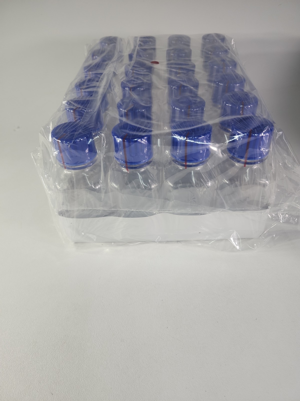 Brand New 250mL Square PETG Media Bottles With Lids Clear 24 Per Case