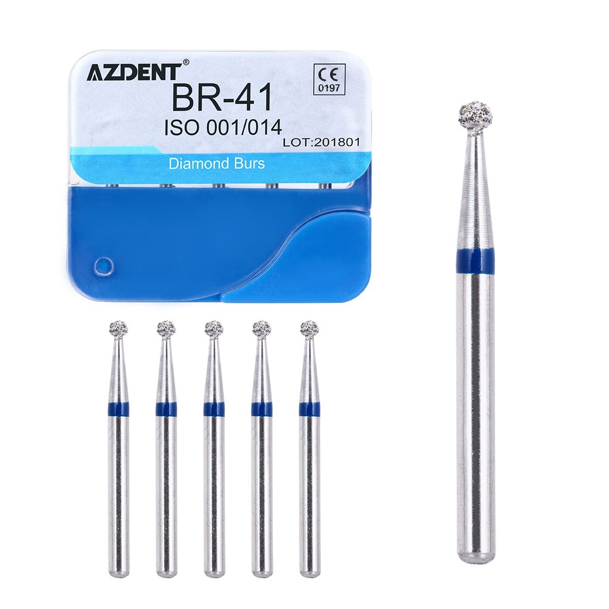 20packs/100Pcs Dental Diamond Burs for High Speed Handpiece Medium FG 1.6MM