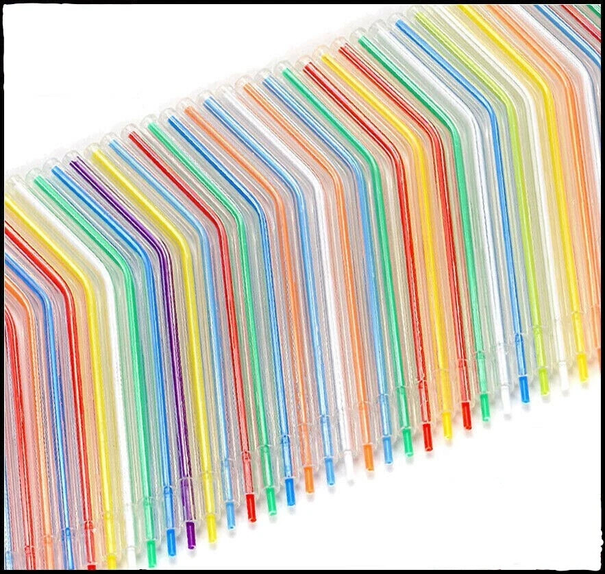 Dental Colorful Disposable 3-Way Air Water Syringe Triple Spray Nozzles Tips