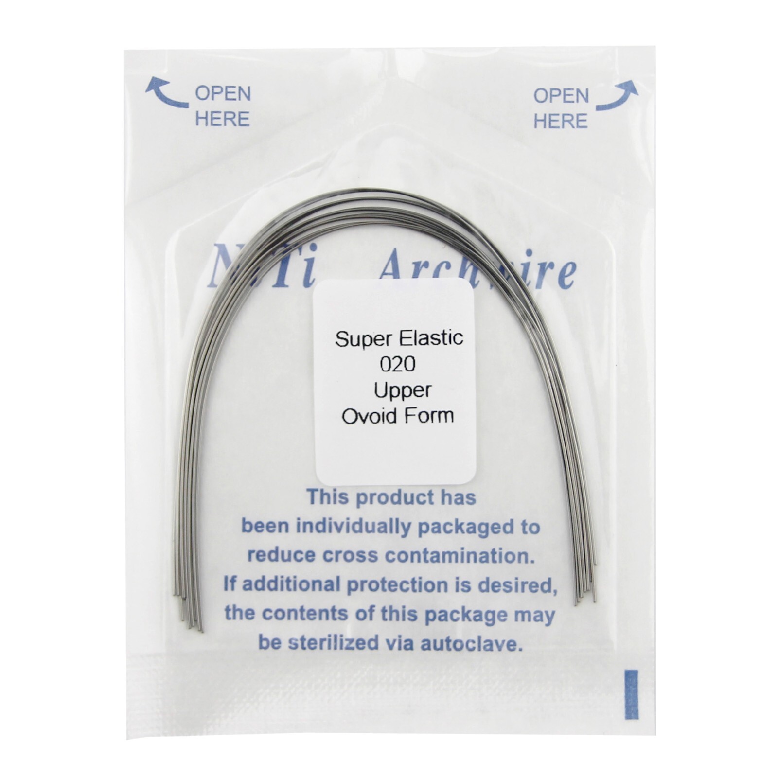 Dental Orthodontic Arch Wires Niti Super Elastic Round Ovoid Upper Lower 012 016